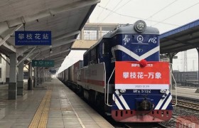 中老国际货运班列（攀枝花）首发 东南亚经四川到欧洲最短国际铁路通道打通