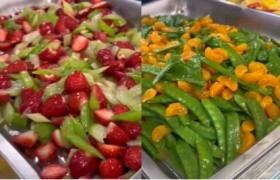 武汉一大学食堂创作水果菜，周周不重样每份仅6元，学生：味道不错，价格亲民