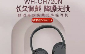 索尼WH-CH720N头戴式降噪耳机国行开售