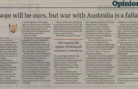 澳大利亚个别人借台湾问题鼓吹“中国威胁论”，中国驻澳大使驳斥
