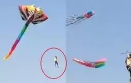 惊险！男子放30米巨型风筝被带上天，这些安全事项必须知道