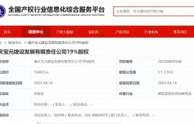重庆宝元建设19%股权被挂牌转让，底价7240万元​