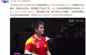 WTT新乡冠军赛樊振东3-1战胜韩国选手李尚洙，晋级冠军赛8强