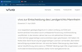 vivo 在德国对诺基亚专利案败诉，必要时会暂停相关产品销售