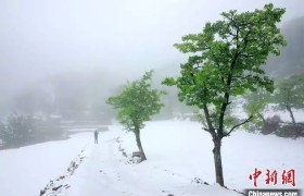 河南林州：春雪罩青山 美景如画卷