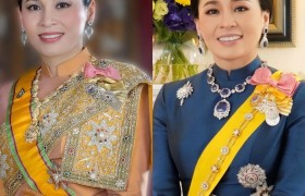 泰国王室不愧是全球最富，苏提达戴15颗顶级蓝宝石，赢过欧洲王妃