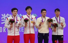 中国乒乓球队实现亚运会男单六连冠