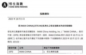 IMAX CHINA(01970)将从恒生传媒指数中剔除 10月12日起生效